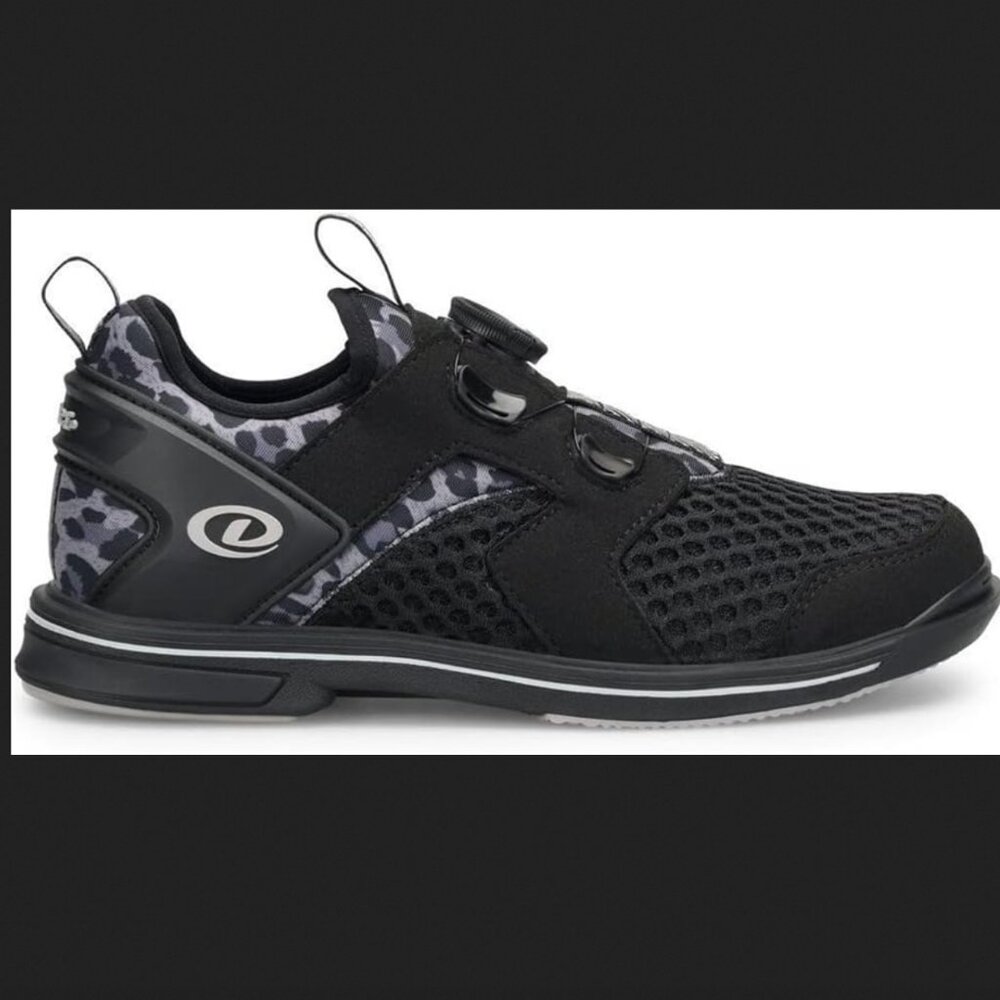 Dexter Women's DexLite Pro BOA Black/Grey Leopard Right Hand Bowling Shoes 6 M
